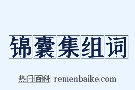锦囊集组词是什么意思的图片
